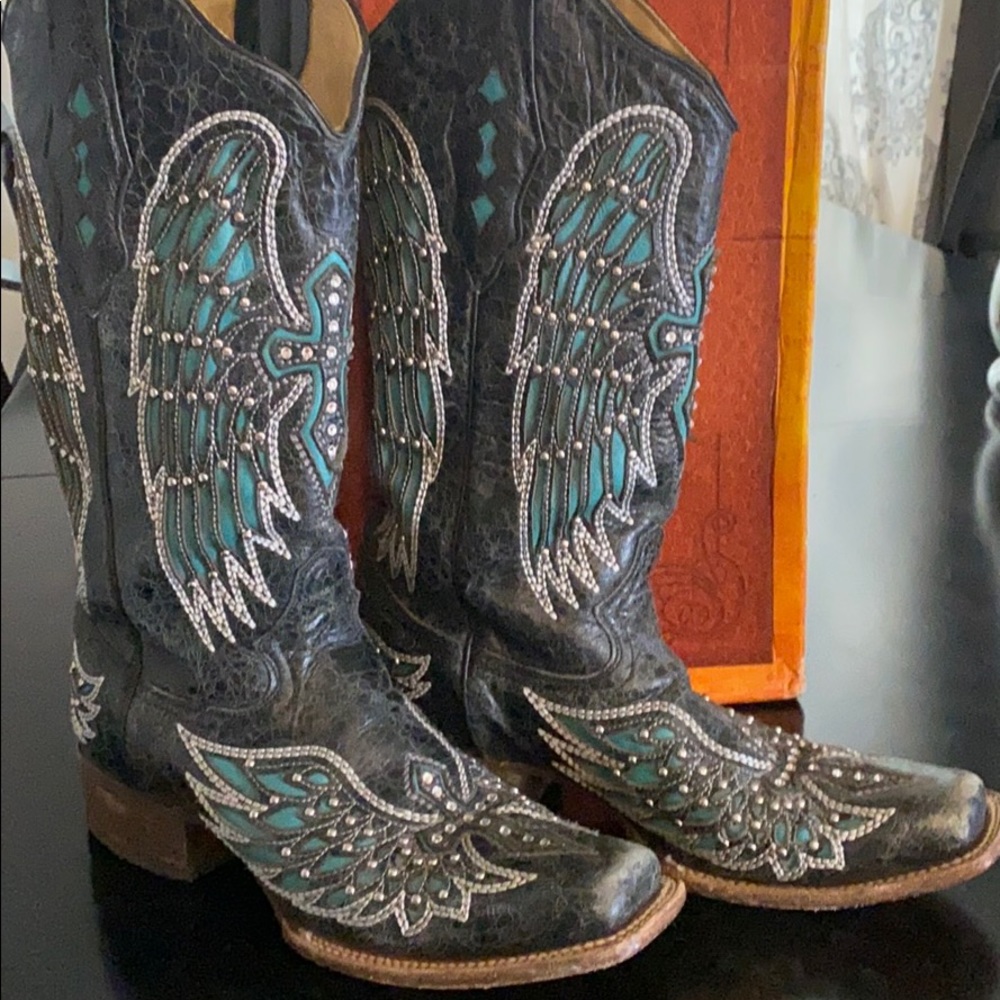 Hot CORRAL Studded Cross Cowboy Boots SZ 9.5